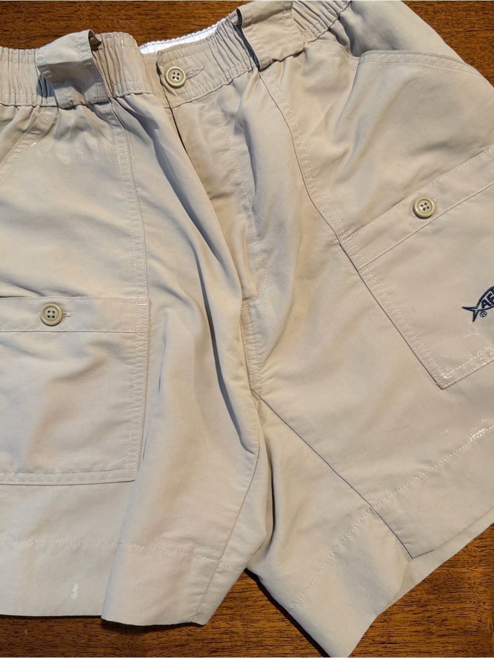 NWOT. AFTCO Beige Men’s Flat Front Shorts